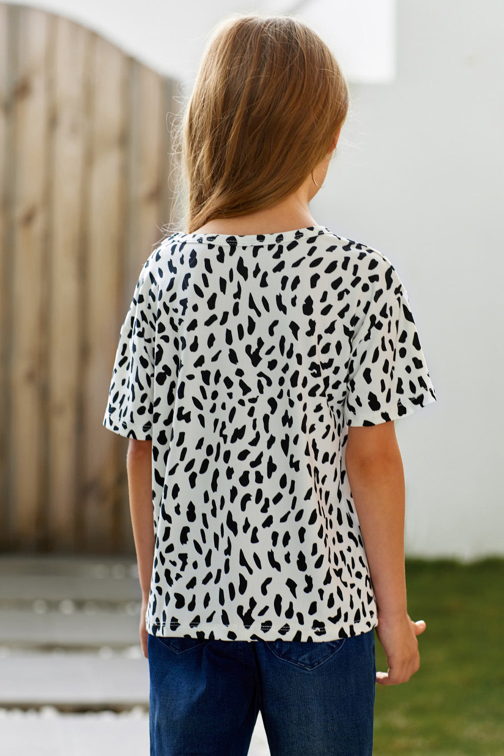 Kids Leopard Dropped Shoulder Tee