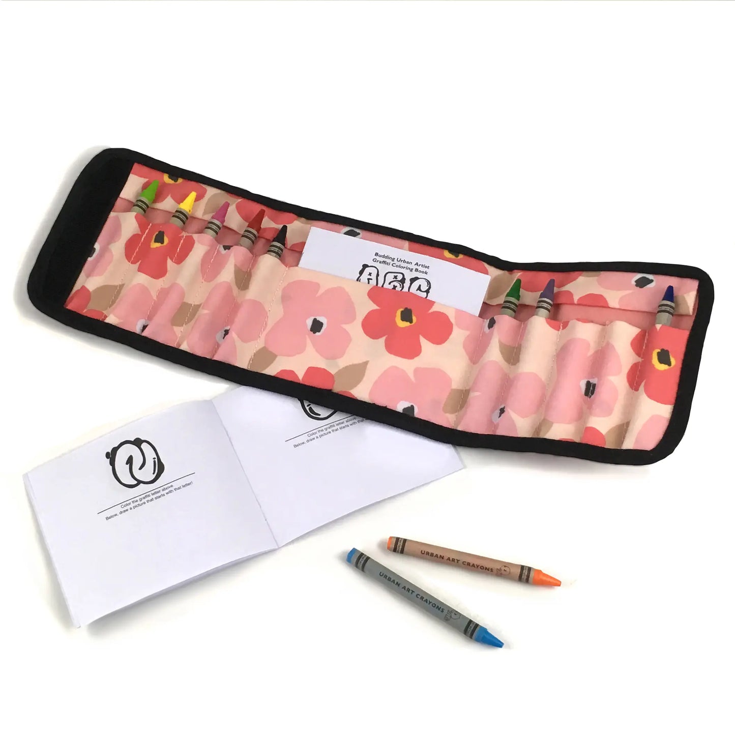 Travel Crayon Wallet - Poppies