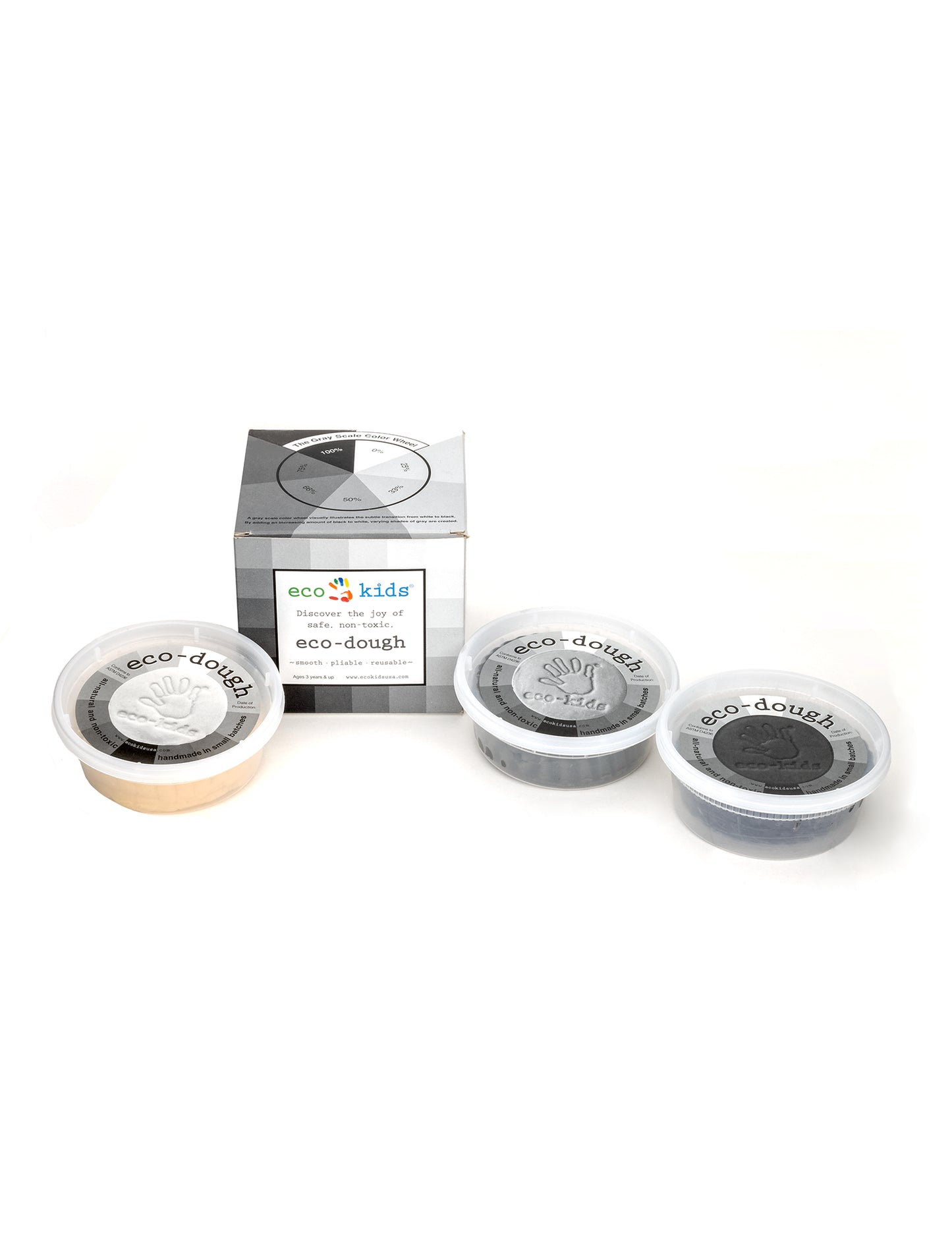 Gray Scale Eco-Dough (3-Pack)