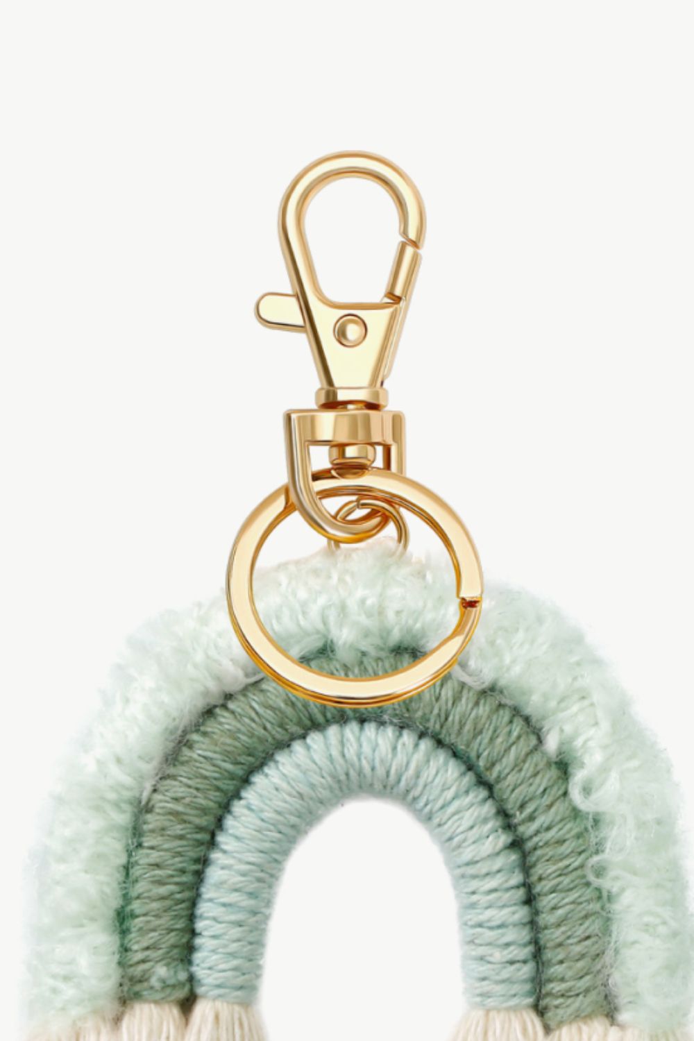 Fringe Trim Rainbow Key Chain