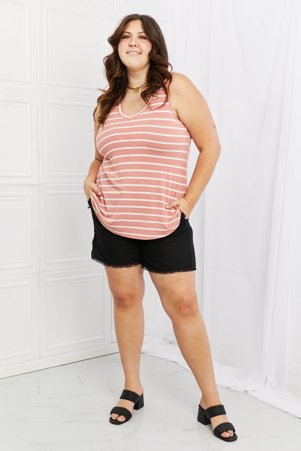 Find Your Path Sleeveless Striped Top